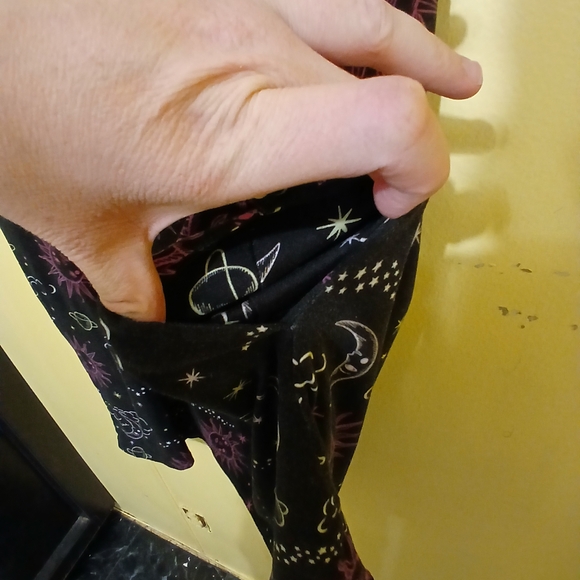 Women's Black and Purple Night Sky Pajama Dress - Picture 5 of 9